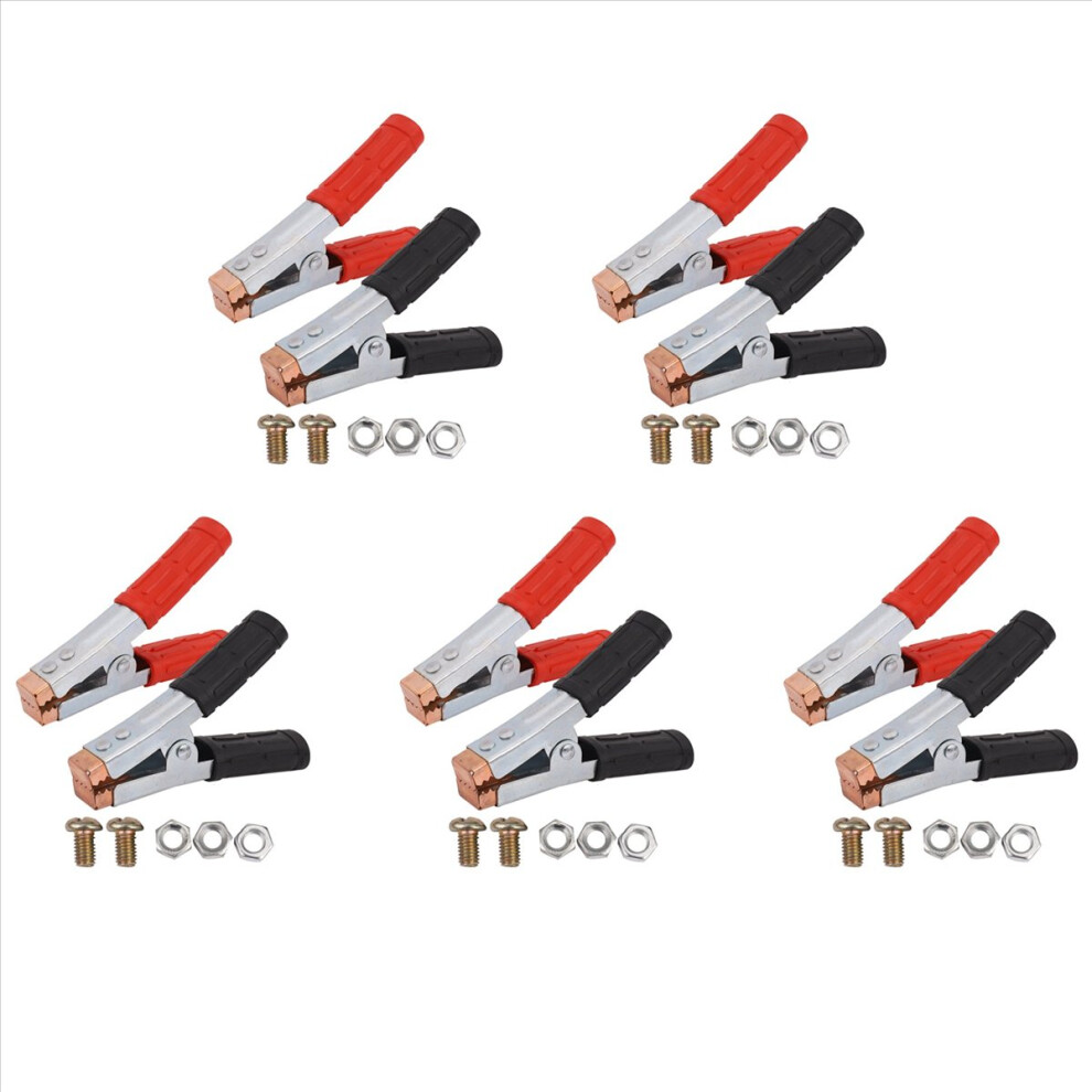 2X Crocodile Clips Heavy Duty Copper Battery Test Alligator Clamps 4853188086887