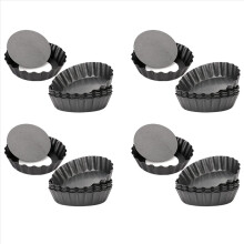6 formas para tortas de ovo, mini formas para tortas de 3 polegadas com fundo removível