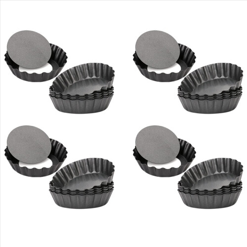 6 formas para tortas de ovo, mini formas para tortas de 3 polegadas com fundo removível