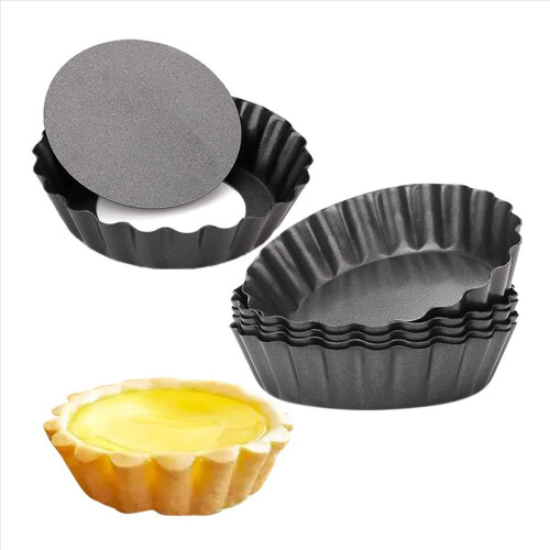6 formas para tortas de ovo, mini formas para tortas de 3 polegadas com fundo removível 1