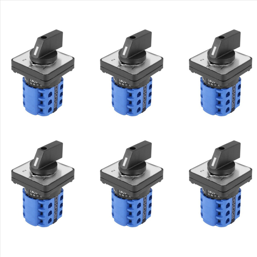 3 Positions On-Off-On Changeover Control Rotary Cam Switch 20A 4853188073184