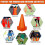 15 cones esportivos de 9 polegadas, cones de plástico para treinamento de futebol e basquete 7