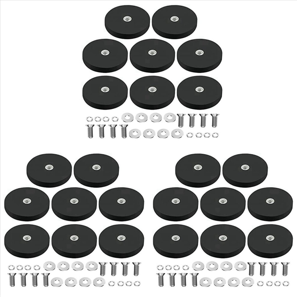 8Pack Coated Magnet Neodymium Magnet Base 43Mm M6 Male Thread Black 4853188032150