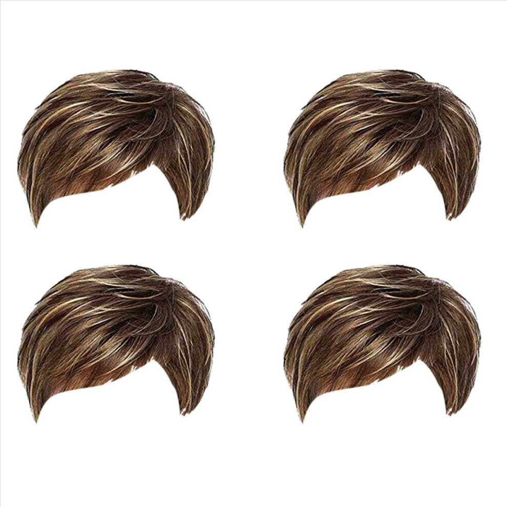 Markenlos Unisex Short Straight Synthetic Wig Female Natural Wig For Role-Playing