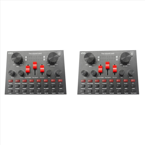 Mixer externo recarregável USB para microfone V8S