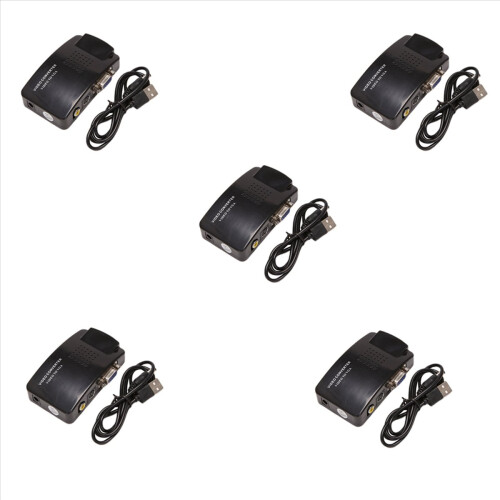 Adaptador AV para VGA, conversor VGA, conversor composto para PC, caixa de comutação