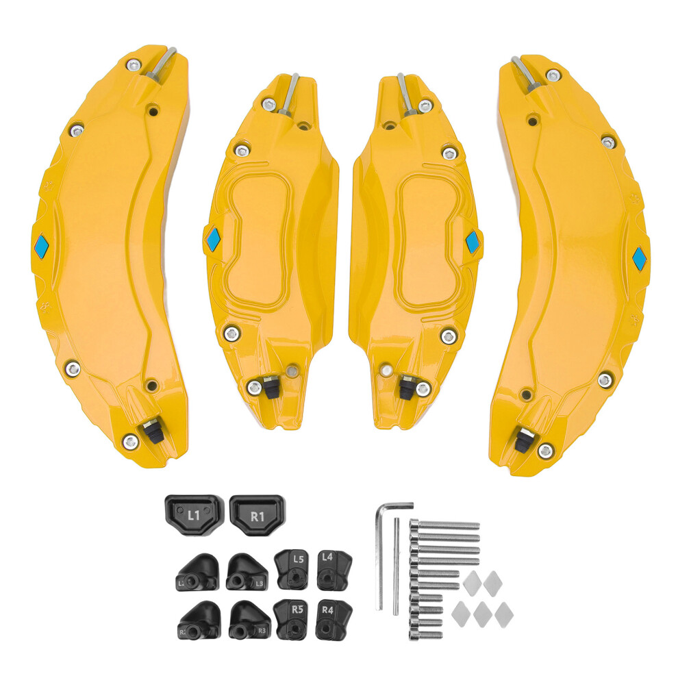 4Pcs Car Caliper Cover Aluminium Alloy Disc Brake Yellow 8320539206967