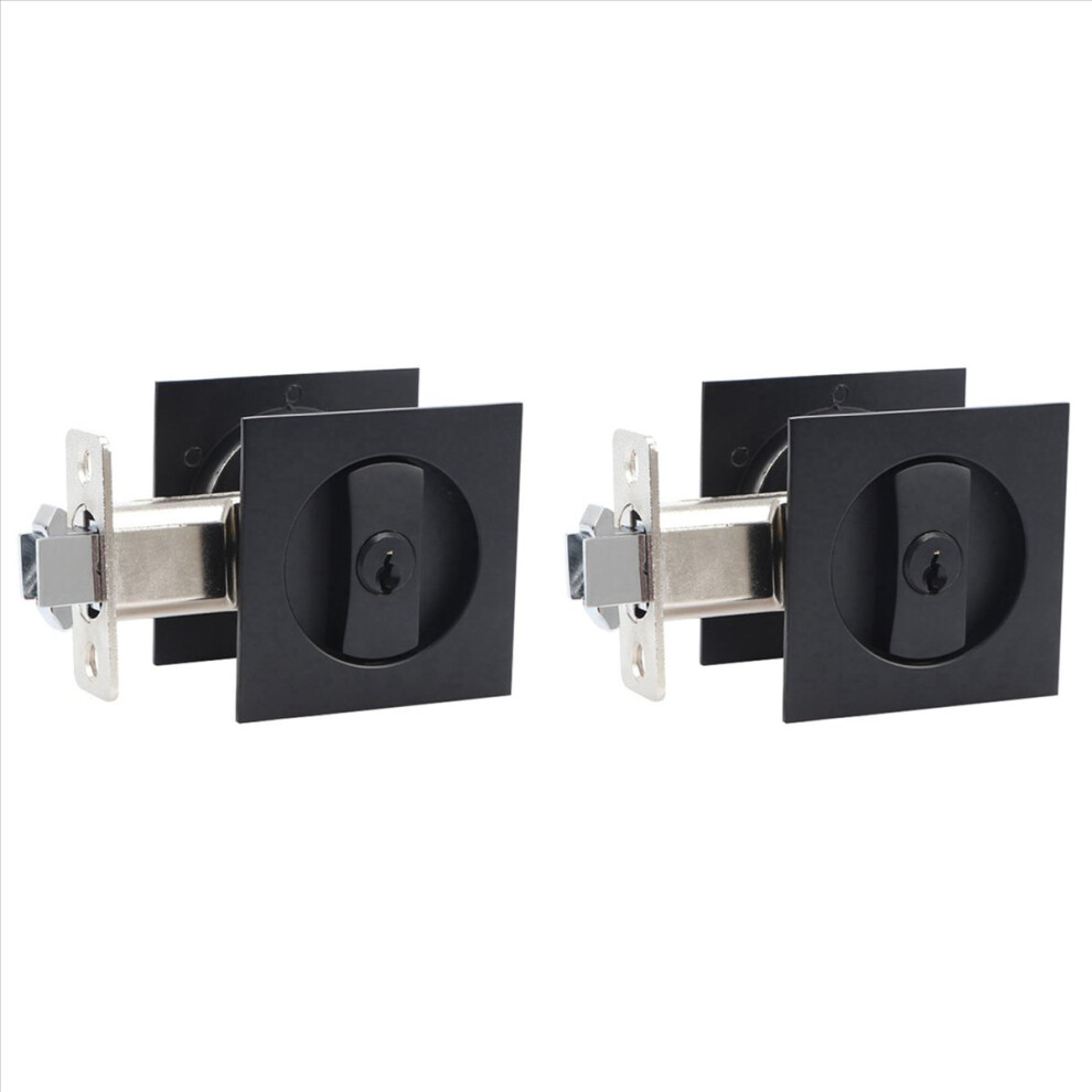 Hardware Anti-Theft Lock Contemporary Privacy Square Door Lock 4853158898380