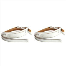 Riem Riem Schouderpad Verstelbare Vintage Gitaarriemen - Witte Kleur