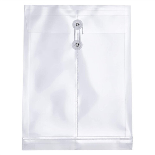 12 Pack Clear Plastic Envelopes Poly Envelopes Expandable Files 2