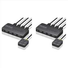 Switch KVM Switch USB Controlador Compartilhado Adaptador 4 Entradas 4 Saídas