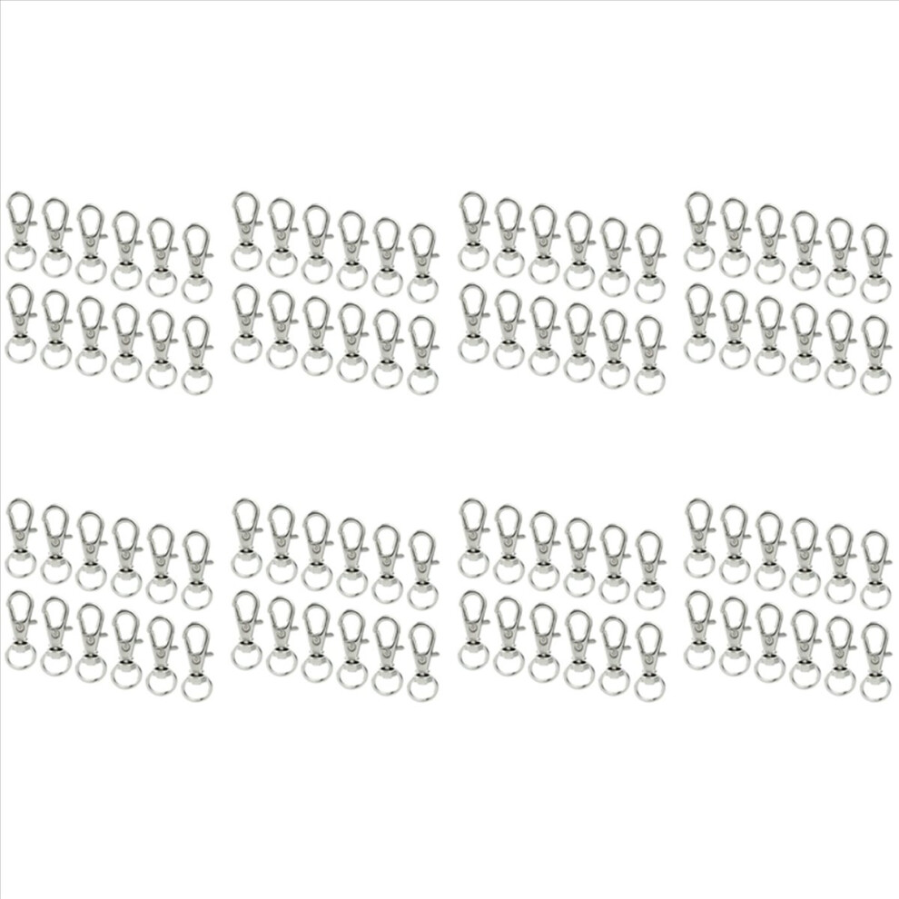 50 Pcs Swivel Clasps Lanyard Snap Hook, Lobster Claw Clasp Silver 4853188099146