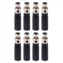 Adaptador XLR de 3 pinos macho para 4 pinos fêmea para microfone e alto-falante
