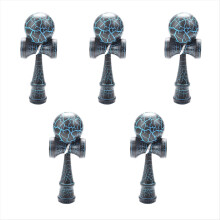 Brinquedo de madeira para esportes ao ar livre com design de madeira de faia rachada, preto e azul