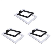Support d'enceinte de bureau en métal, support audio de table, blanc