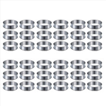 6 Pcs Muffin Tart Rings Double Rolled Tart Ring Stainless Steel Rings