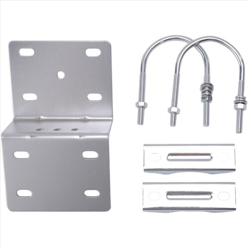 Antenna Pole Mount Bracket with Double U-Bolts Clamp V Jaw Bracket 2