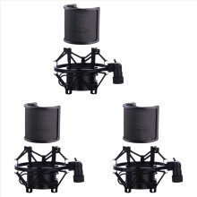 Microphone Shock Mount with Microphone Filter Shock Mount Holder Clip