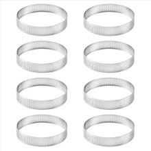 20cm Round Stainless Steel Cake Hole Molds Mousse Cake Tart DIY Tool