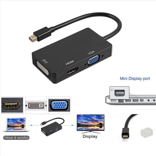 Mini DisplayPort voor VGA DVI-adapter 1