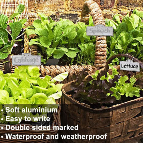 50PCS Aluminum Plant Labels Tree Double-Sided Tags 1