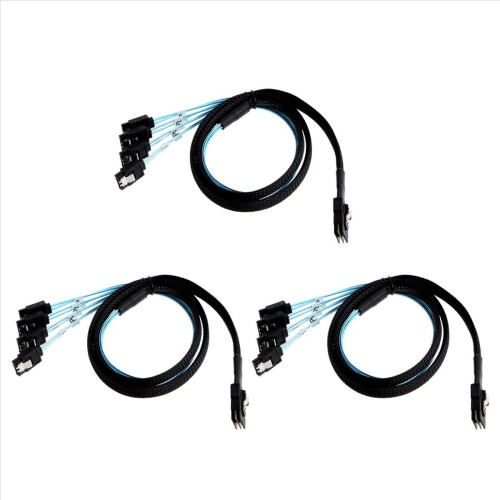 Καλώδιο Mini SAS 36Pin (SFF-8087) Αρσενικό σε 4 SATA 7Pin Θηλυκό, 1.0M