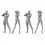 Artists Manikin Jointed Drawing Figures Set (Grijs) 1