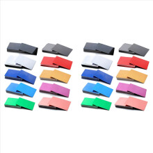 100 stuks visitekaartjes van gemengde kleuren aluminiumlegering, 0,2 mm dik