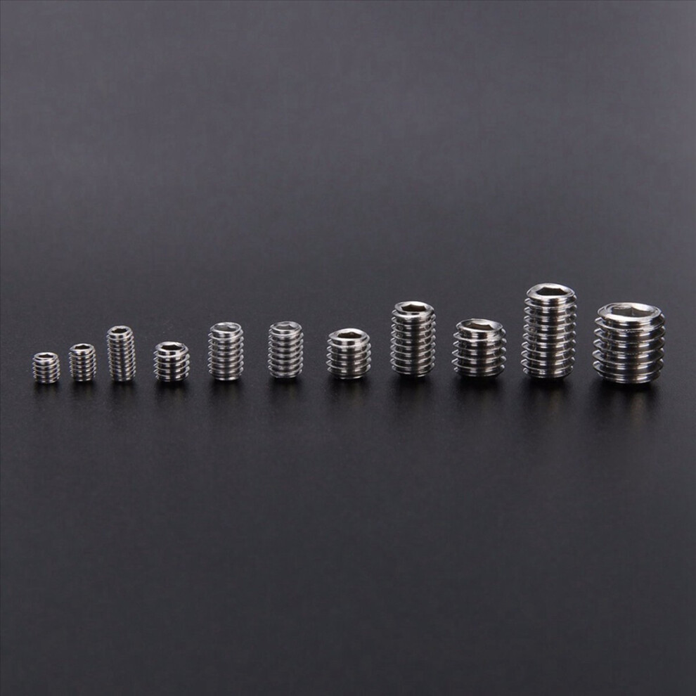200Pcs Grub Screws Hex Socket Screw Assortment Kit Set M3//M5/M6/M8 4853188005895