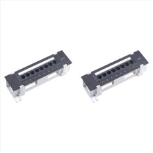 8-portový patch panel pre všestranný plastový nástenný držiak pre dátové centrá kategórie 6