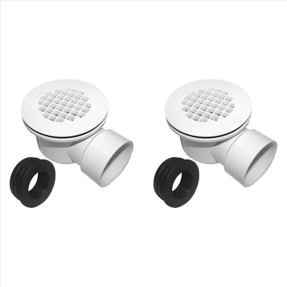 Low Profile Shower Base Drain With Perforated Strainer Side Outlet 4852133365879