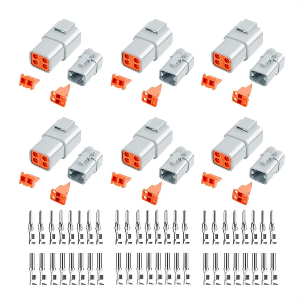 72 Pcs Deutsch Dtp Connector Kit With Size 12 Stamped Contacts Gauge 4854155048914