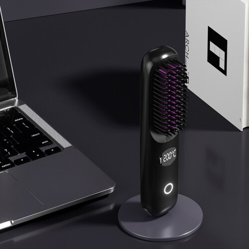 Cordless Ceramic Heated Hot Brush 3 Temp Settings 2