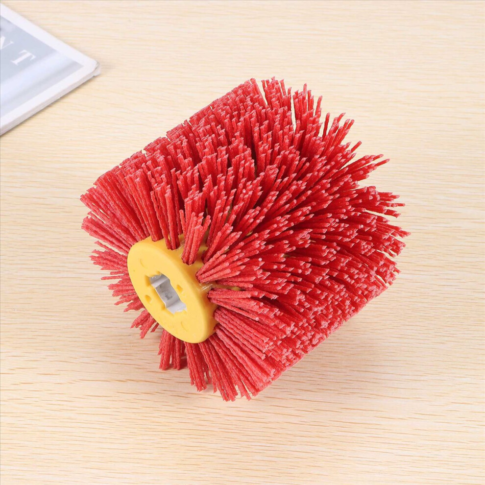 Red Abrasive Wire Drum Brushes Deburring Polishing Buffing Wheel 4853167836984