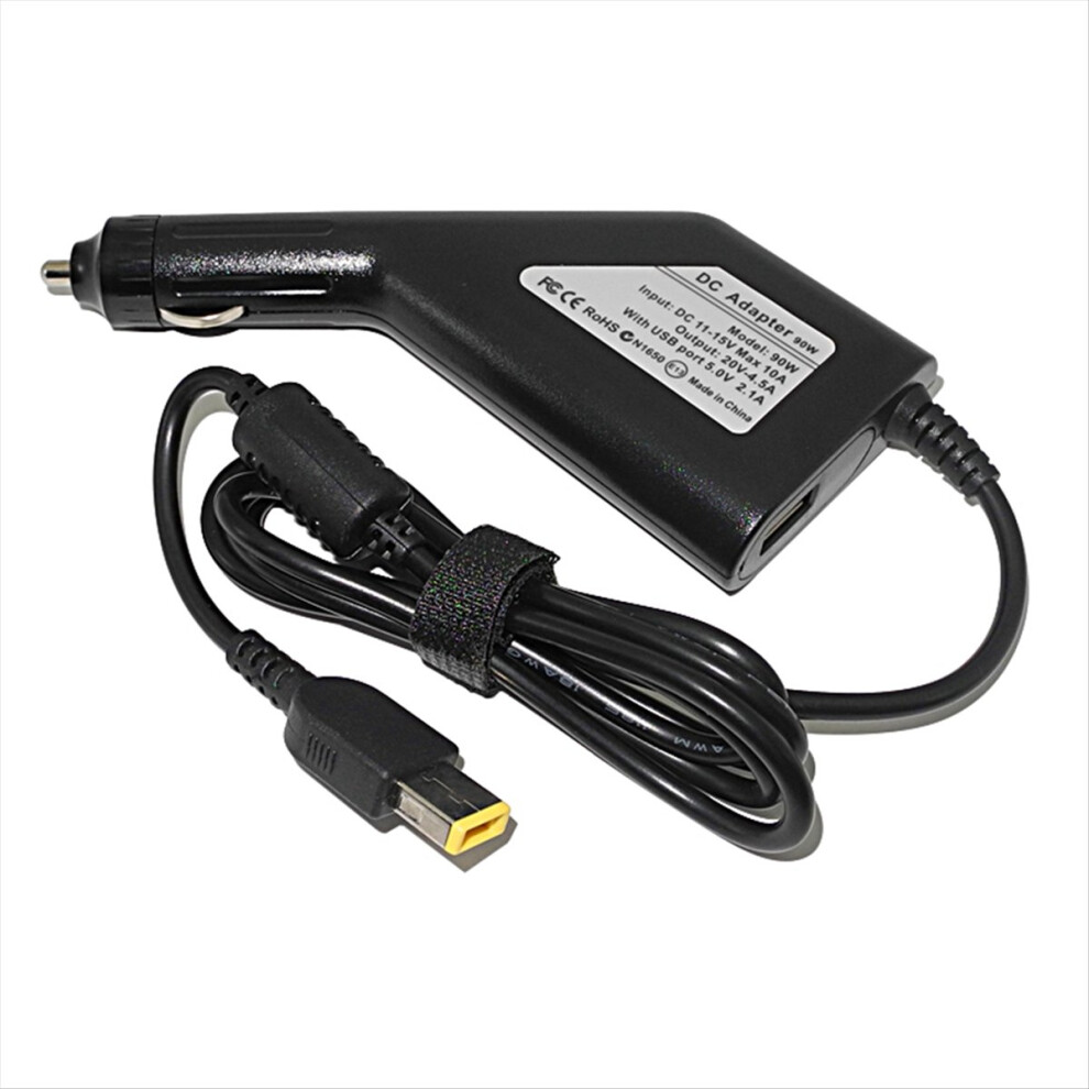 Dc Laptop Car Charger 20V 4.5A 90W For X240s E431 Black 4854155020330