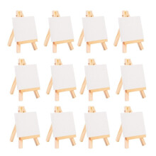 12 ks mini umelecký stojan + sada mini plátien na maľovanie 3 palce x 3 palce