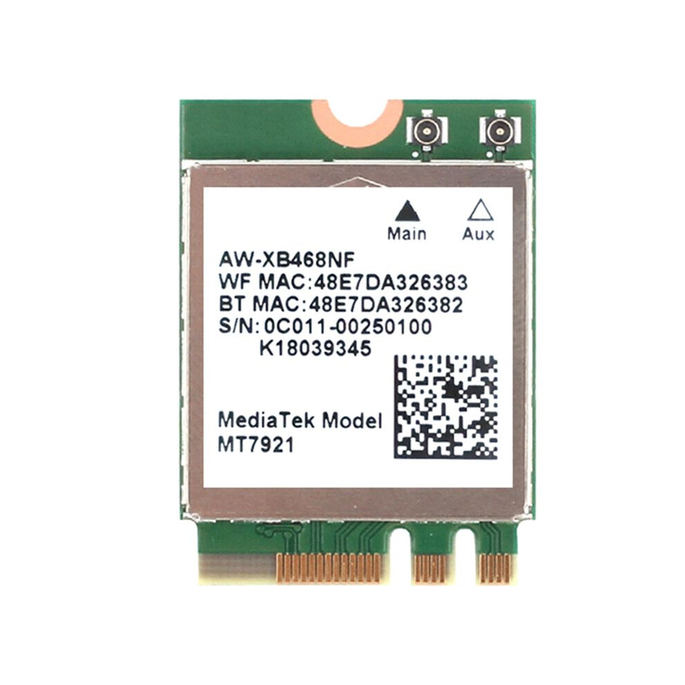 Mt7921 Wifi6 2.4G 5G Gigabit Network Card M2 5.2 Bt Network Card 4854155087708