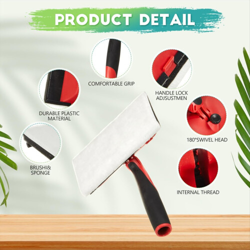 2 Pcs Stain Pad Applicator Paint with Handle Deck Stain Applicator 2