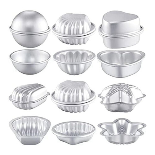 12 Pcs 6 Shapes Bath-Bomb Making for Crafts DIY for Handmade Soaps