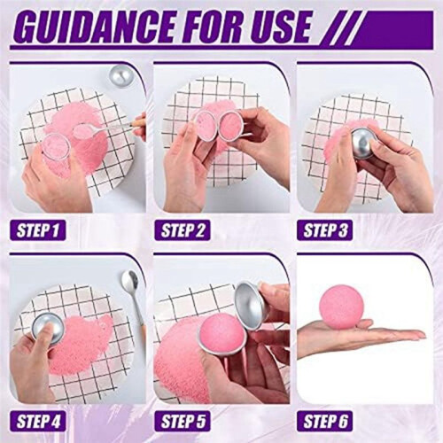 12 Pcs 6 Shapes Bath-Bomb Making for Crafts DIY for Handmade Soaps 2