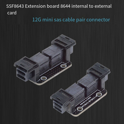Προσαρμογέας PCI-Express 4.0 Mini SAS HD SFF-8643 θηλυκό σε SFF-8643 1