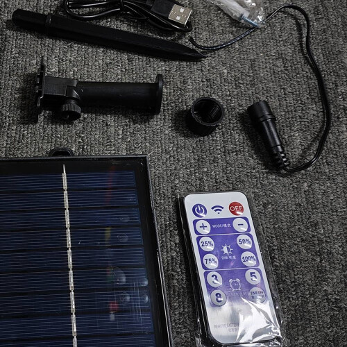Solar Battery Box Kit Powered Lithium Panel Light w/ Remote Control 2