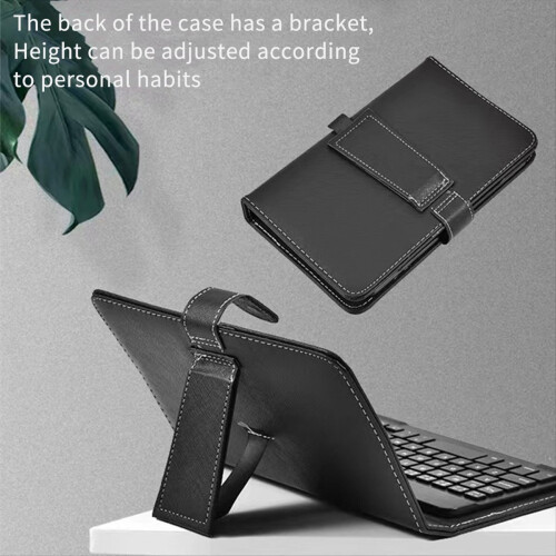 Bluetooth Mini Wireless Keyboard with PU Leather Case 2