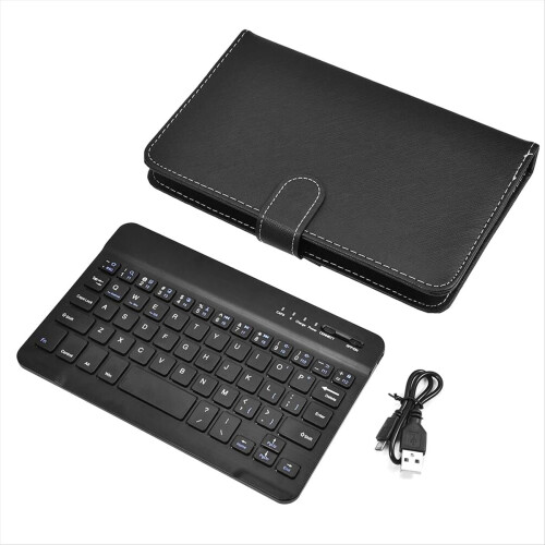 Bluetooth Mini Wireless Keyboard with PU Leather Case 1