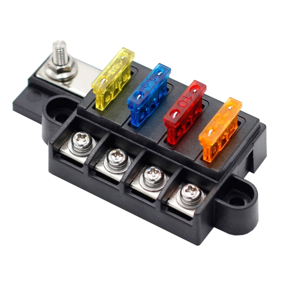 Blade Fuse Box For Automotive Boat Marine 4 Way 12-32V 4 Circuit Fuse 4852331089096