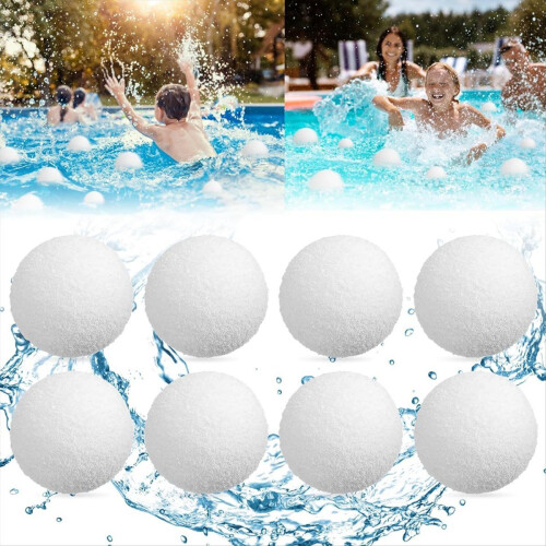 Lot de 8 boules anti-écume pour spas, jacuzzis, piscines 1