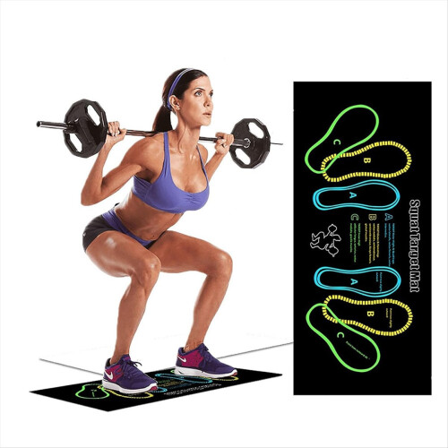 Squat Guide Mat Squat Step Positions Knee Mat with Foot Position Mat 1