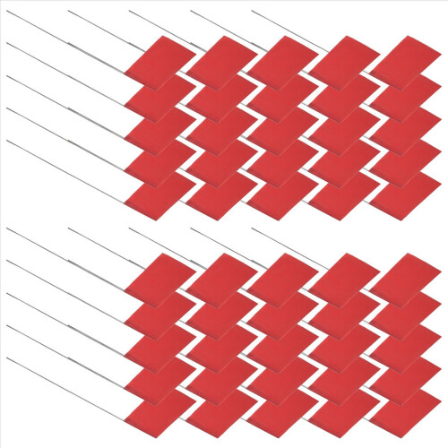 50Pack Marking Flags, Red Yard Flags 15x4x5Inch, Marker Flags 2