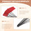 50Pack Marking Flags, Red Yard Flags 15x4x5Inch, Marker Flags 7