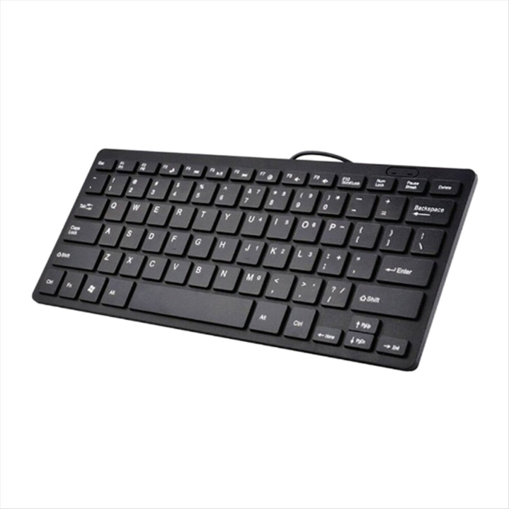 Compact Wired Keyboard Usb - Ultra-Thin Keyboard Black 4854155004873